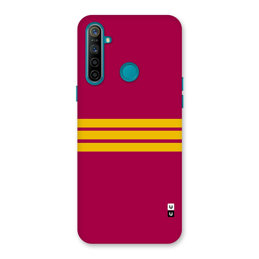 Horizontal Sports Stripes Back Case for Realme 5i