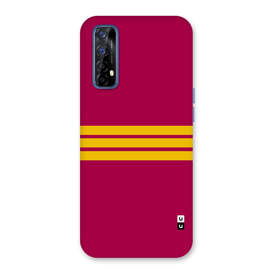 Horizontal Sports Stripes Back Case for Realme 7