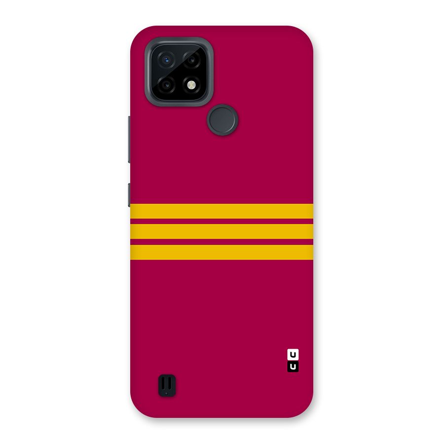 Horizontal Sports Stripes Back Case for Realme C21