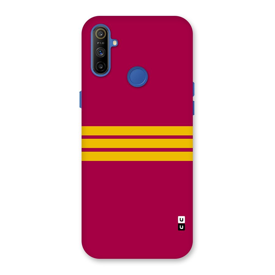 Horizontal Sports Stripes Back Case for Realme Narzo 10A