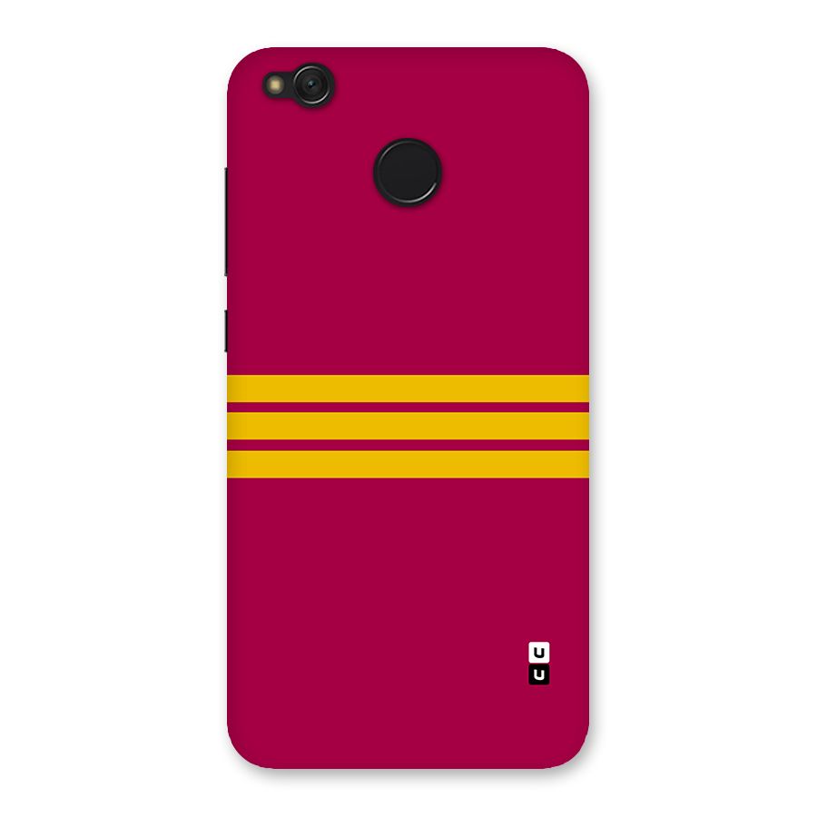 Horizontal Sports Stripes Back Case for Redmi 4