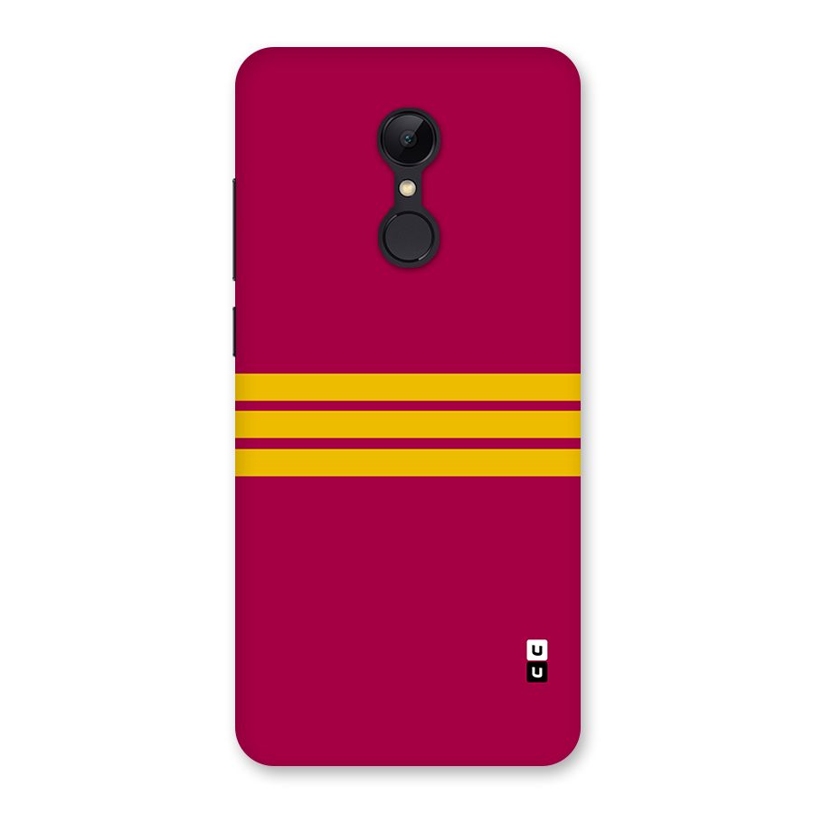 Horizontal Sports Stripes Back Case for Redmi 5