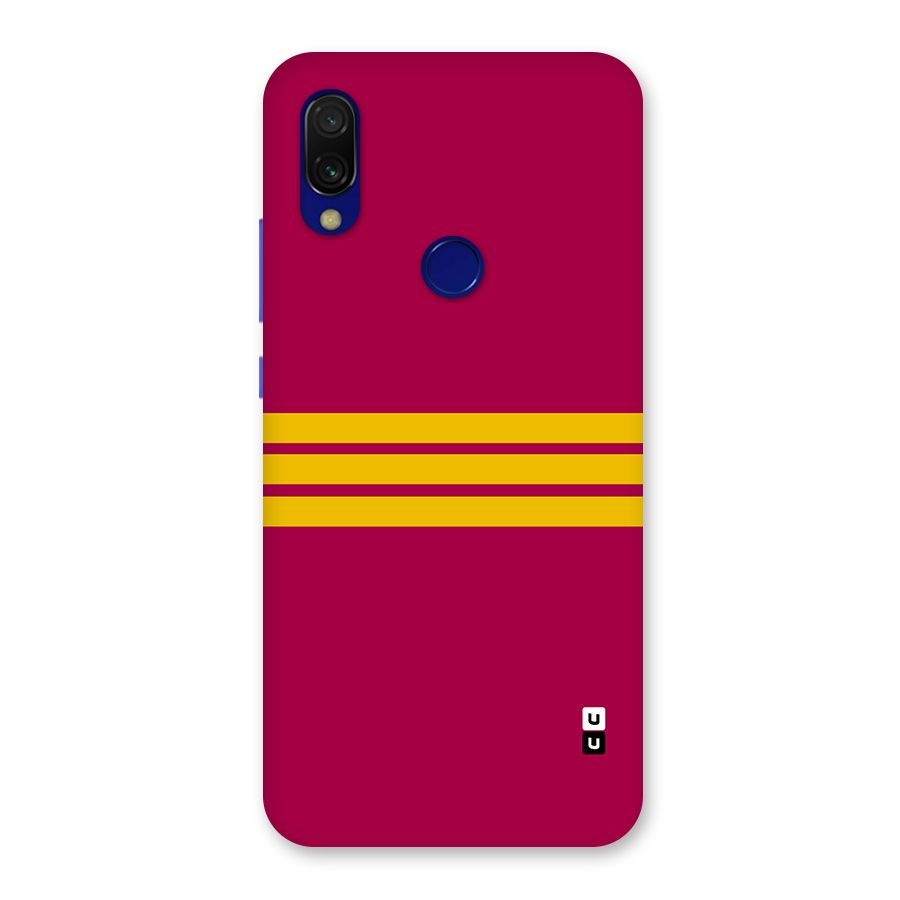 Horizontal Sports Stripes Back Case for Redmi 7
