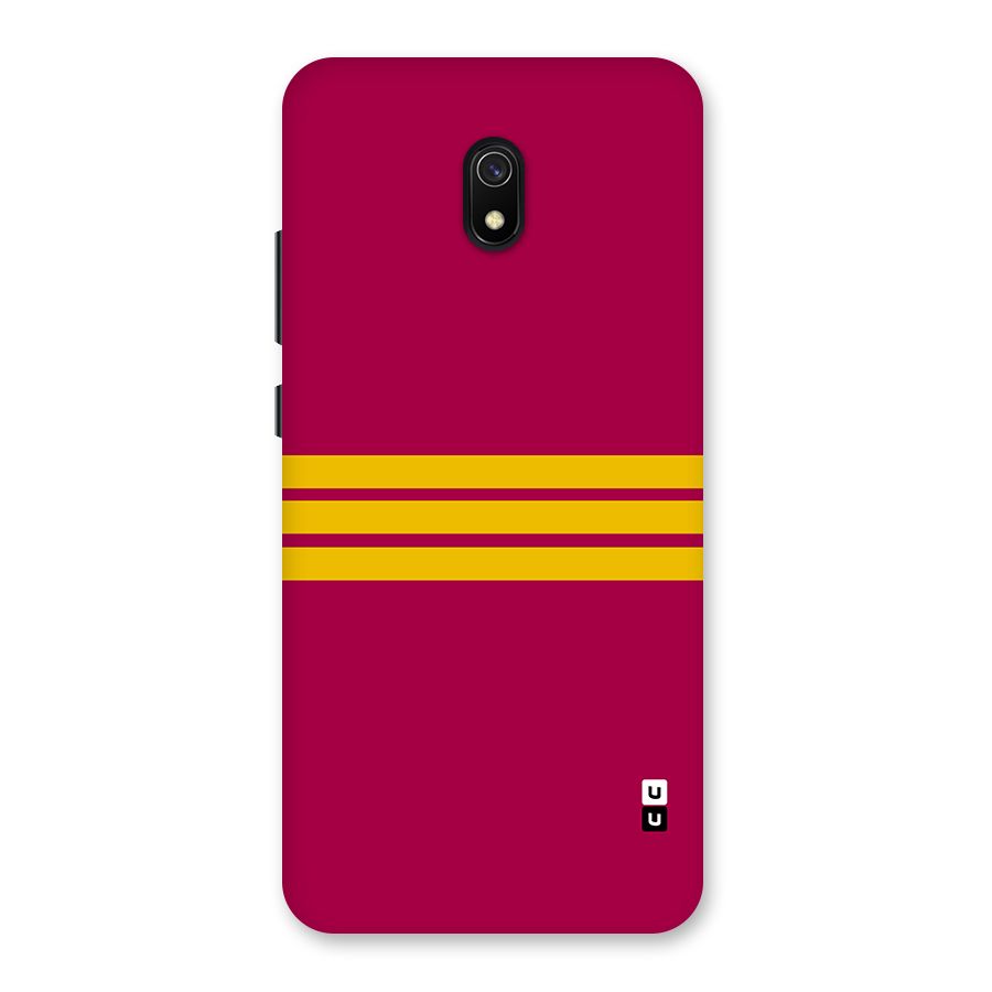 Horizontal Sports Stripes Back Case for Redmi 8A