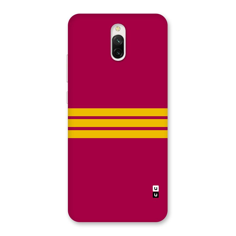 Horizontal Sports Stripes Back Case for Redmi 8A Dual
