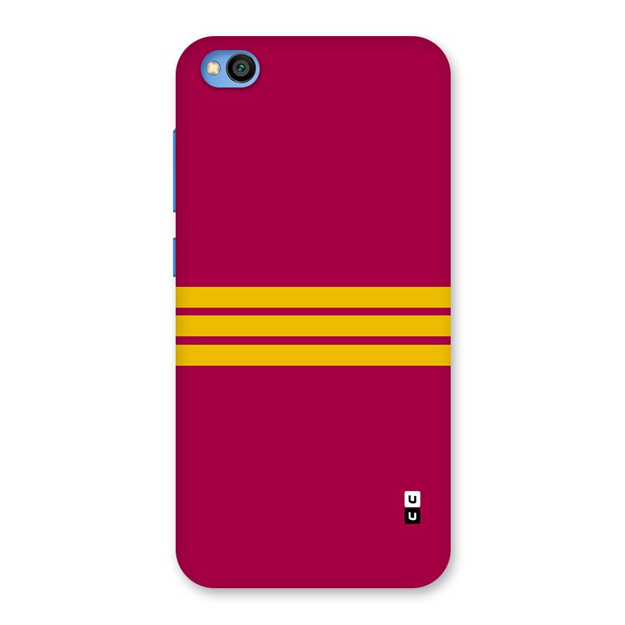 Horizontal Sports Stripes Back Case for Redmi Go