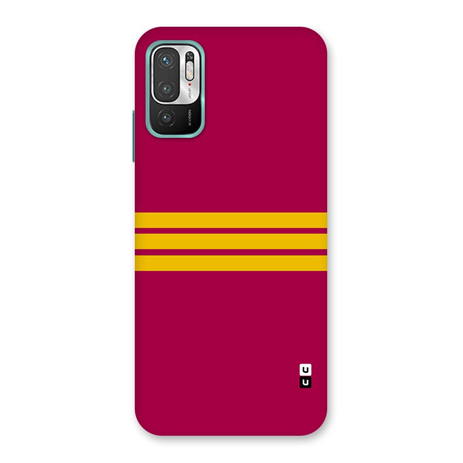 Horizontal Sports Stripes Back Case for Redmi Note 10T 5G