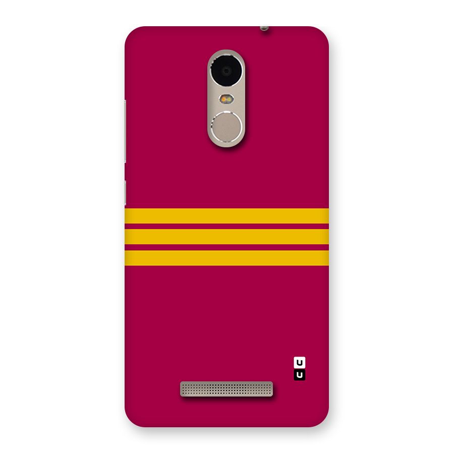 Horizontal Sports Stripes Back Case for Redmi Note 3