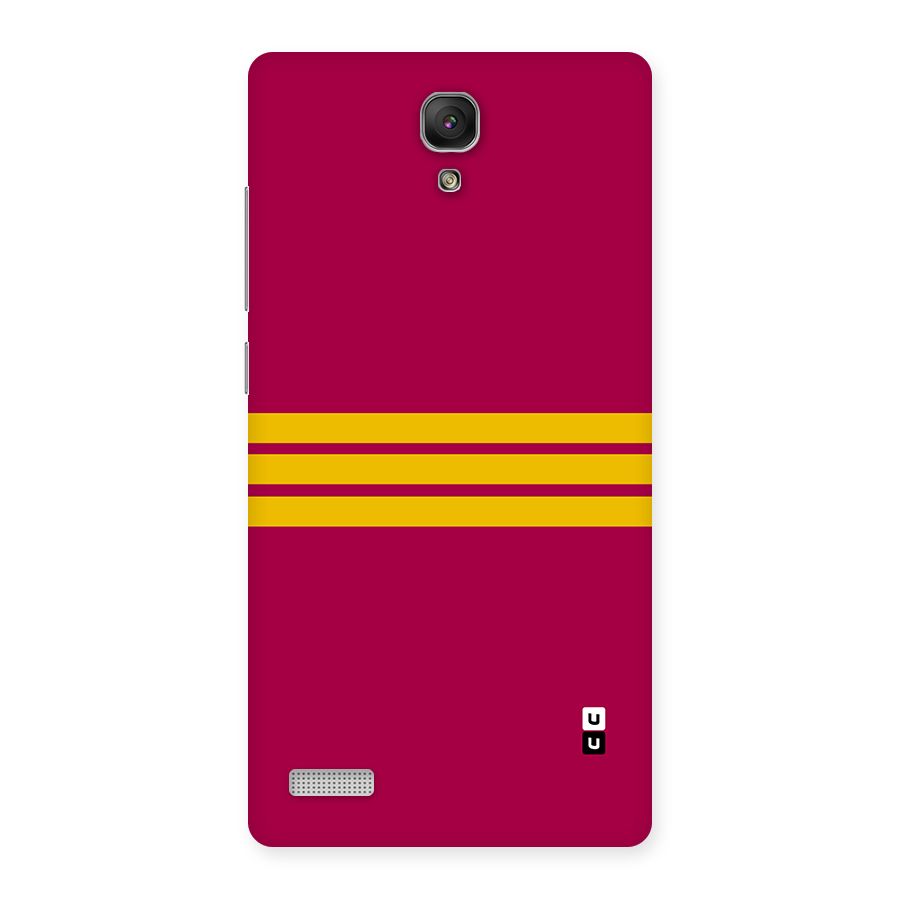Horizontal Sports Stripes Back Case for Redmi Note 4