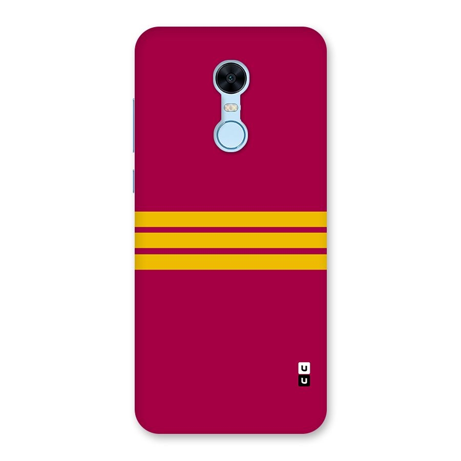 Horizontal Sports Stripes Back Case for Redmi Note 5