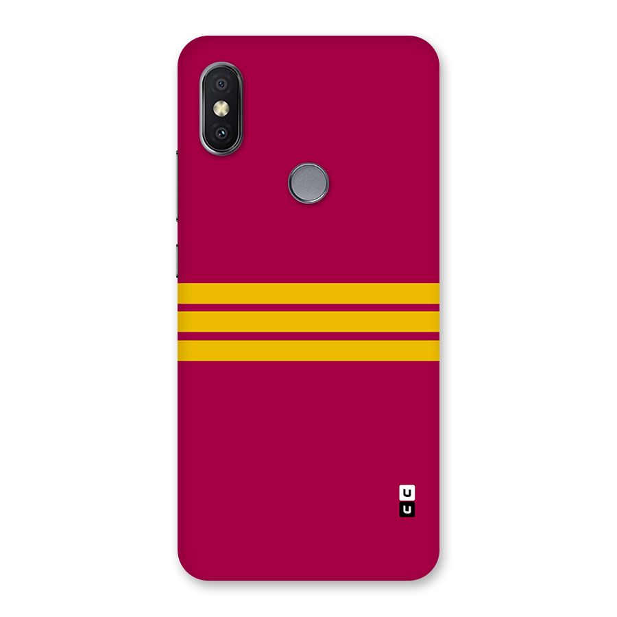Horizontal Sports Stripes Back Case for Redmi Y2
