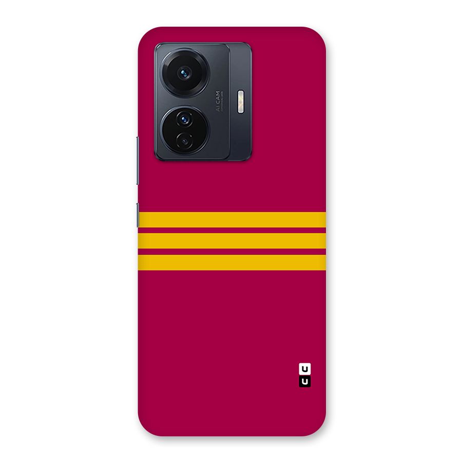 Horizontal Sports Stripes Back Case for Vivo T1 Pro
