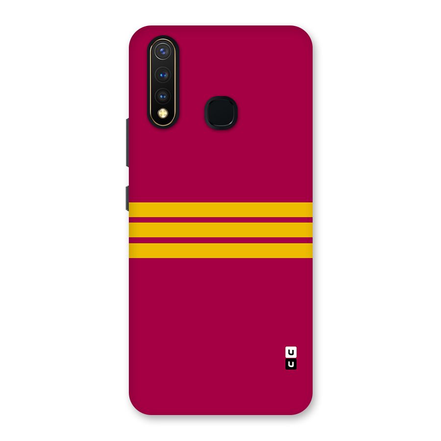 Horizontal Sports Stripes Back Case for Vivo U20