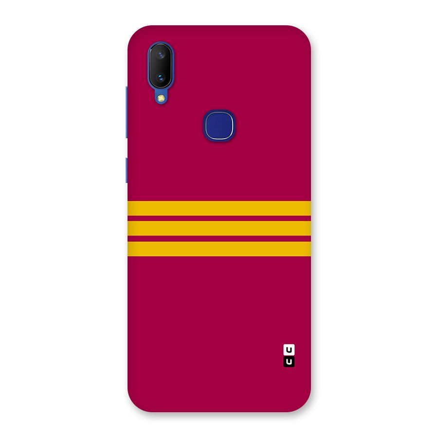 Horizontal Sports Stripes Back Case for Vivo V11
