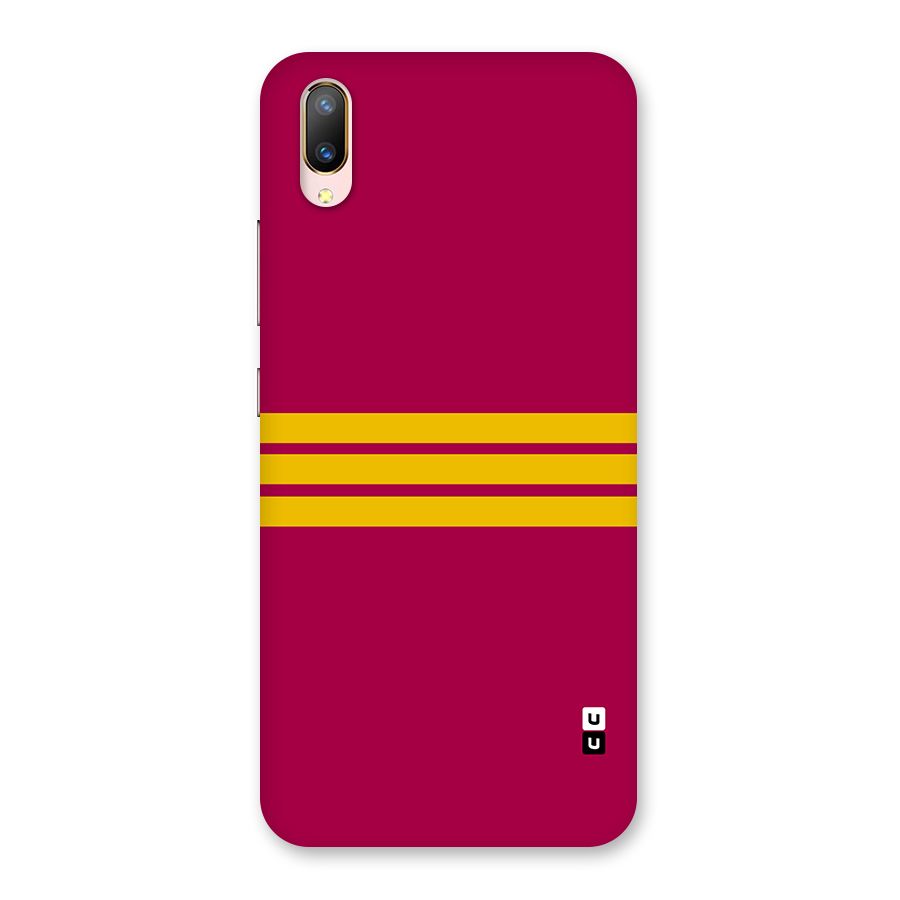 Horizontal Sports Stripes Back Case for Vivo V11 Pro