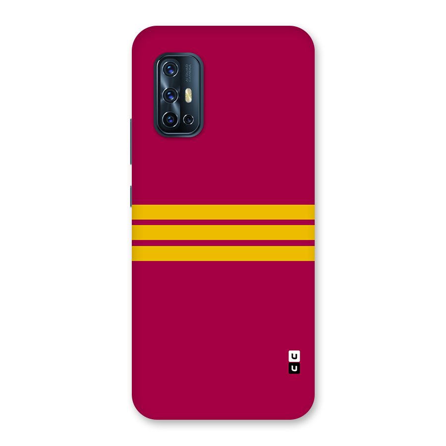 Horizontal Sports Stripes Back Case for Vivo V17