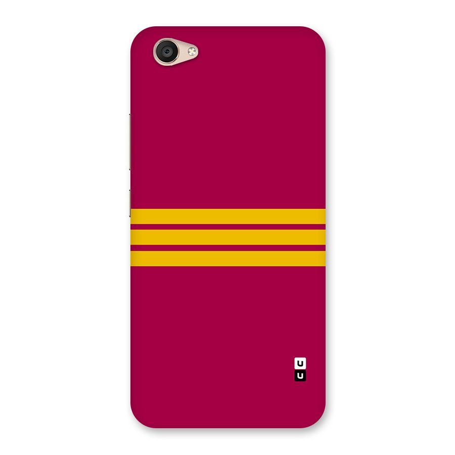 Horizontal Sports Stripes Back Case for Vivo V5 Plus