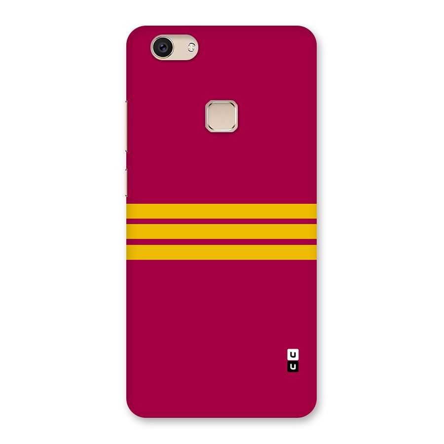 Horizontal Sports Stripes Back Case for Vivo V7