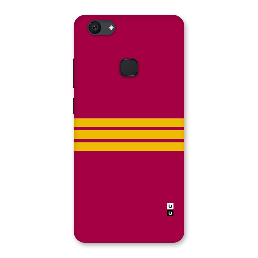 Horizontal Sports Stripes Back Case for Vivo V7 Plus