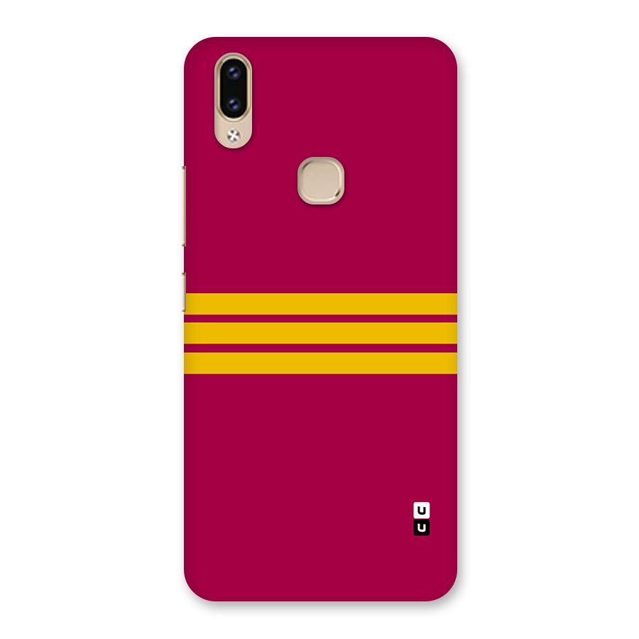 Horizontal Sports Stripes Back Case for Vivo V9 Youth