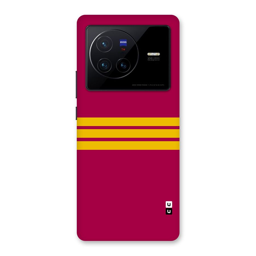 Horizontal Sports Stripes Back Case for Vivo X80