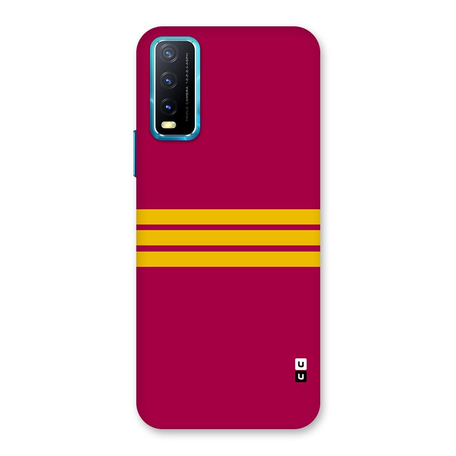 Horizontal Sports Stripes Back Case for Vivo Y20A