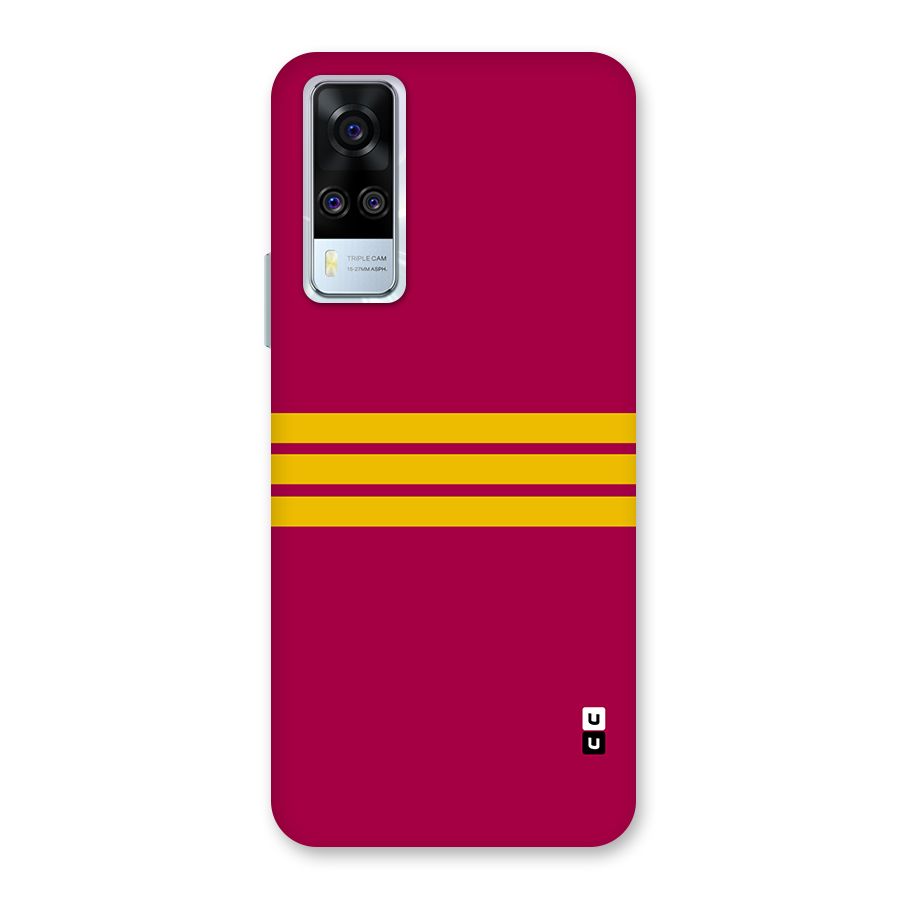 Horizontal Sports Stripes Back Case for Vivo Y31