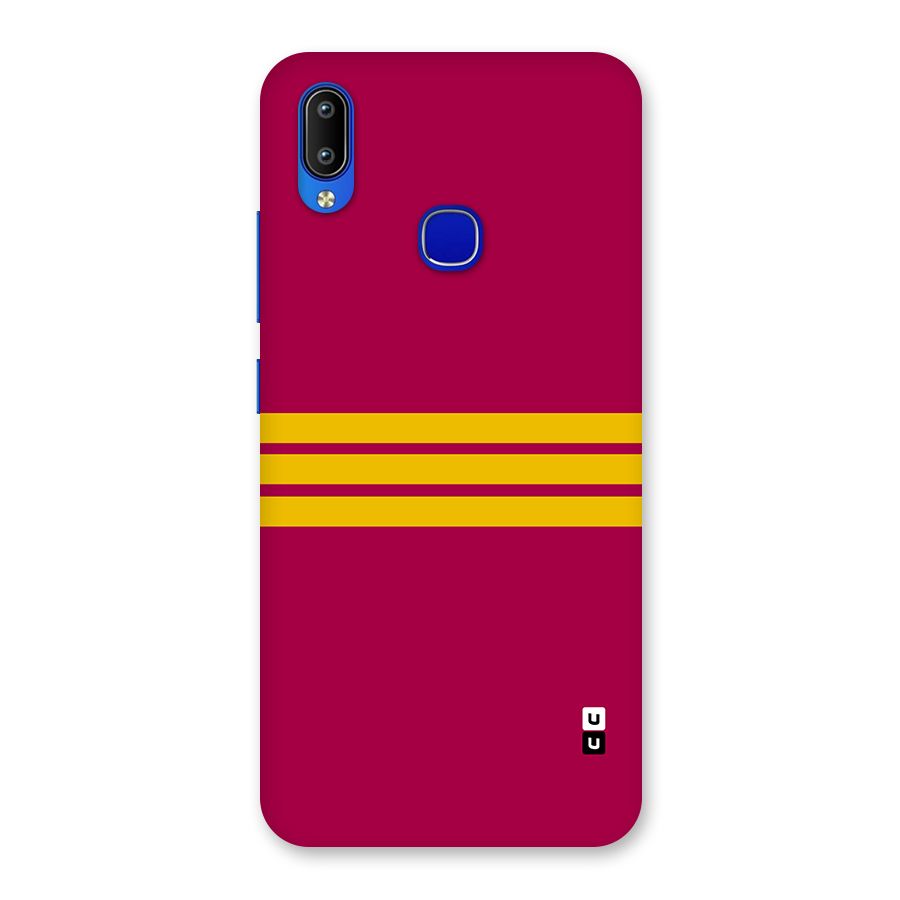 Horizontal Sports Stripes Back Case for Vivo Y91