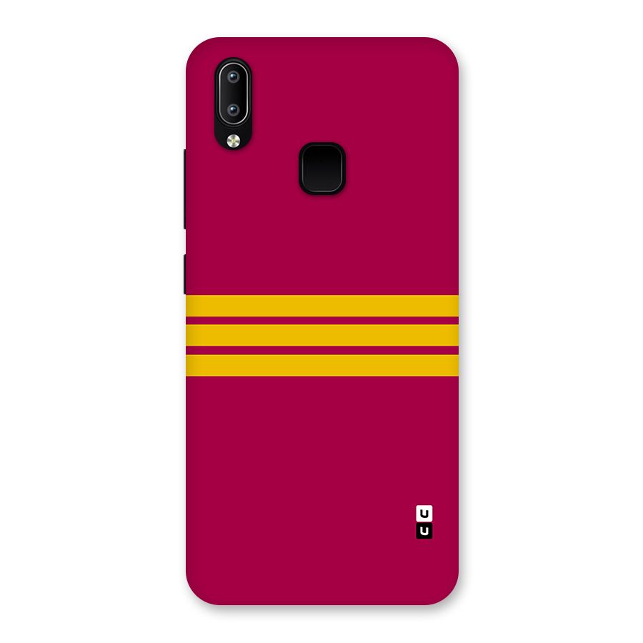 Horizontal Sports Stripes Back Case for Vivo Y93
