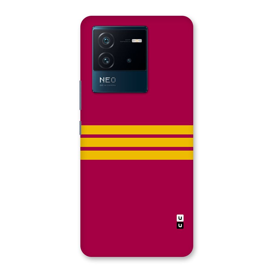 Horizontal Sports Stripes Back Case for Vivo iQOO Neo 6 5G