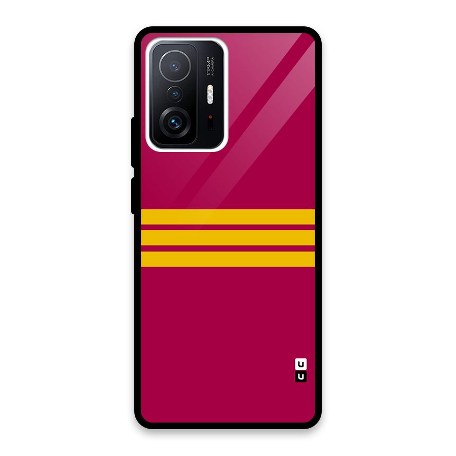 Horizontal Sports Stripes Back Case for Xiaomi 11T Pro