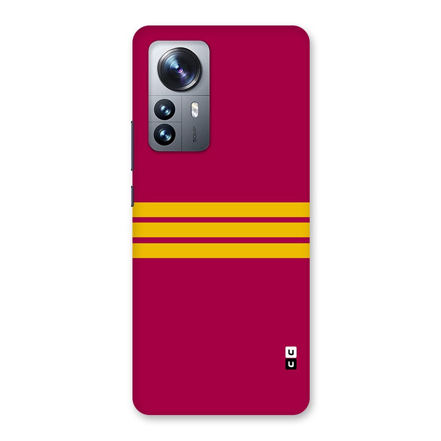 Horizontal Sports Stripes Back Case for Xiaomi 12 Pro