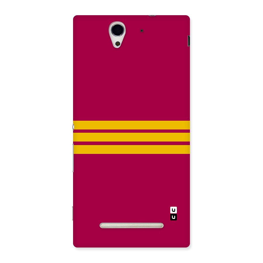 Horizontal Sports Stripes Back Case for Xperia C3