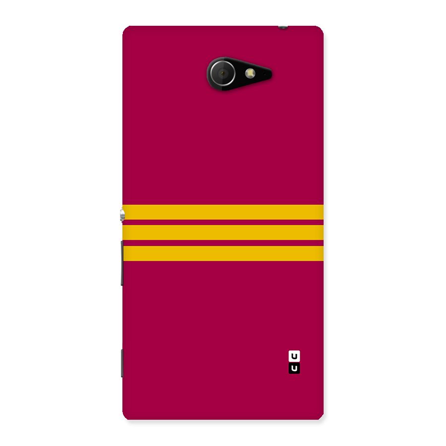 Horizontal Sports Stripes Back Case for Xperia M2