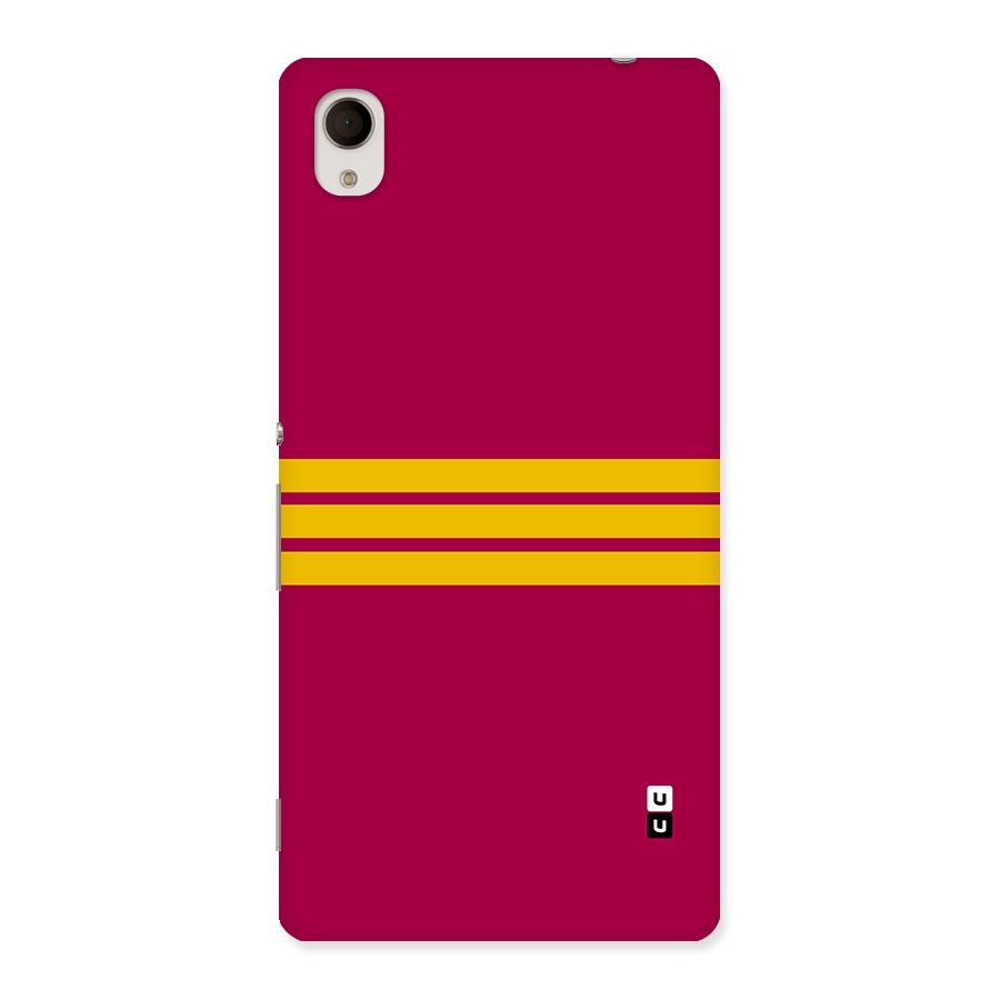 Horizontal Sports Stripes Back Case for Xperia M4 Aqua