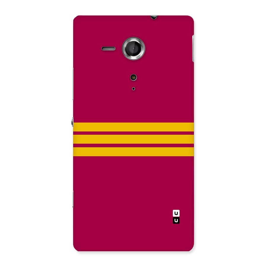 Horizontal Sports Stripes Back Case for Xperia Sp