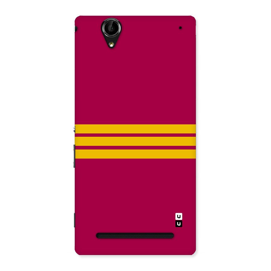 Horizontal Sports Stripes Back Case for Xperia T2