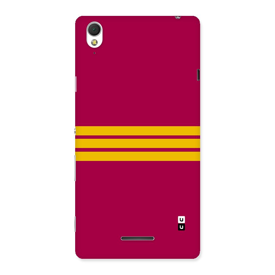 Horizontal Sports Stripes Back Case for Xperia T3