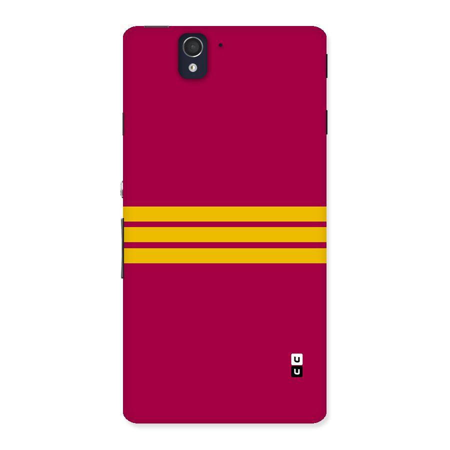 Horizontal Sports Stripes Back Case for Xperia Z