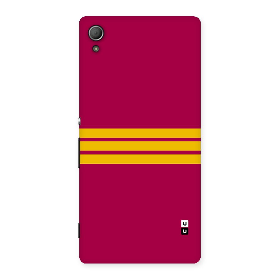 Horizontal Sports Stripes Back Case for Xperia Z3 Plus