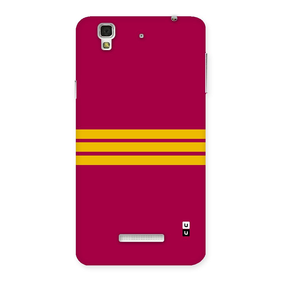 Horizontal Sports Stripes Back Case for YU Yureka Plus