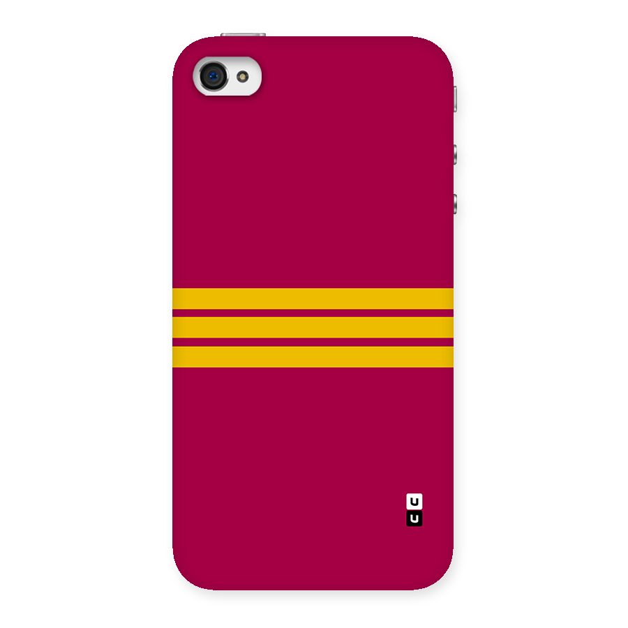 Horizontal Sports Stripes Back Case for iPhone 4 4s