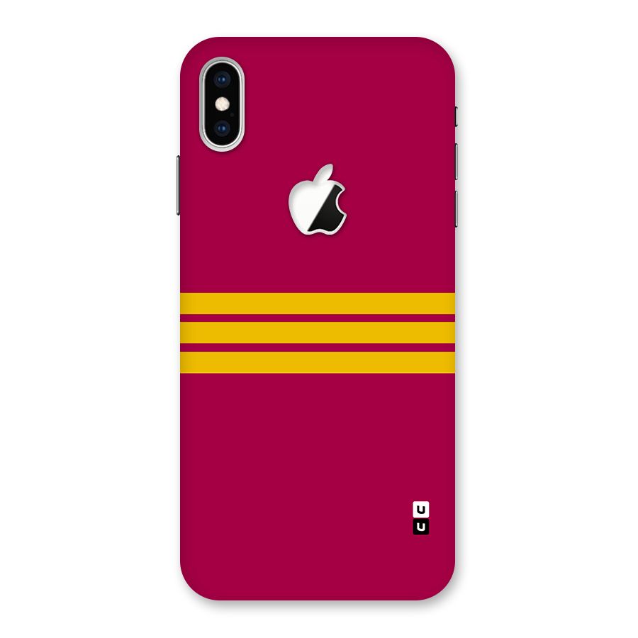 Horizontal Sports Stripes Back Case for iPhone XS Max Apple Cut