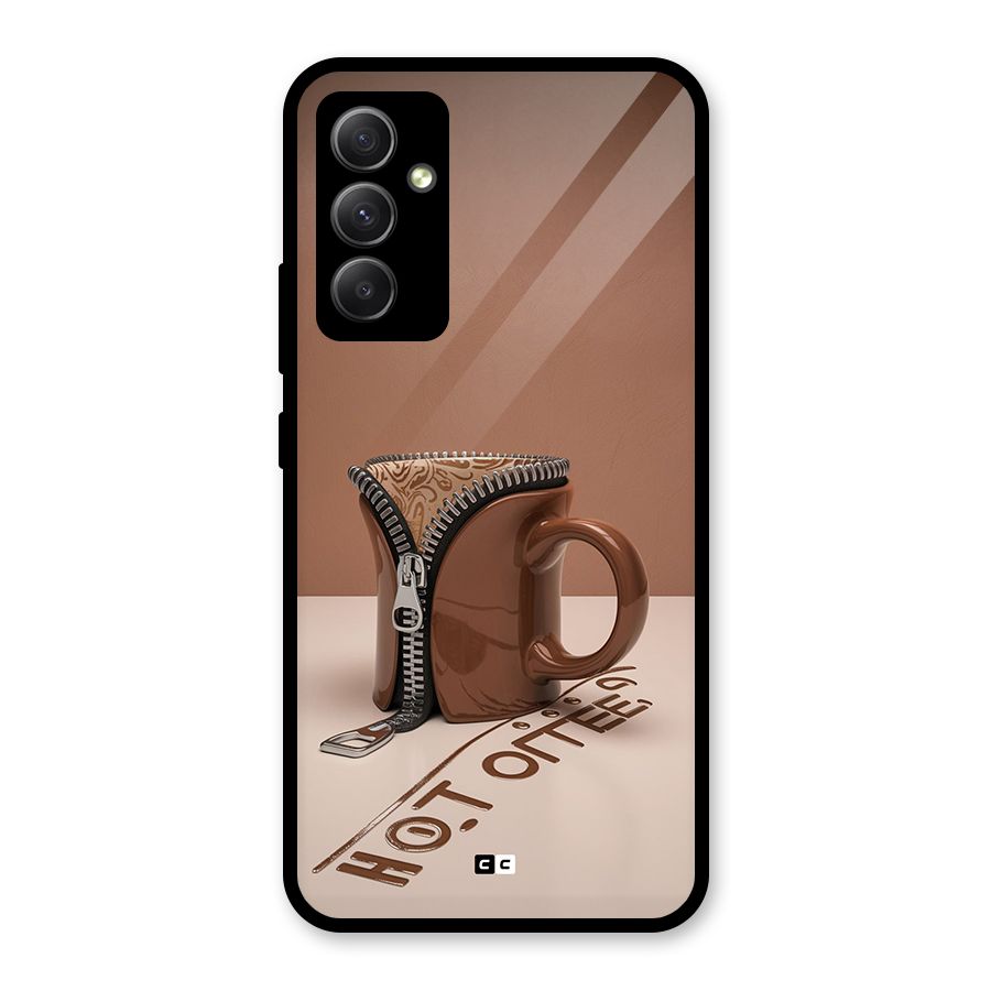 Hot Coffee Glass Back Case for Galaxy A34
