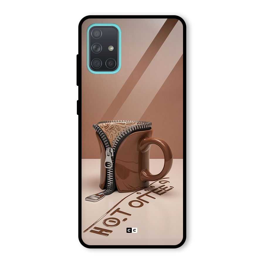 Hot Coffee Glass Back Case for Galaxy A71