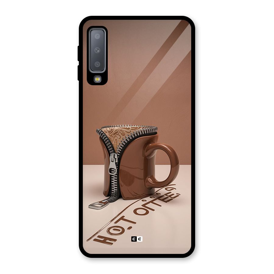 Hot Coffee Glass Back Case for Galaxy A7 (2018)