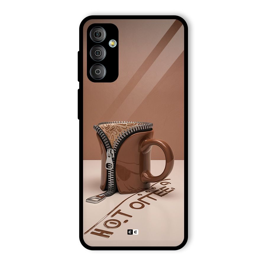 Hot Coffee Glass Back Case for Galaxy F23