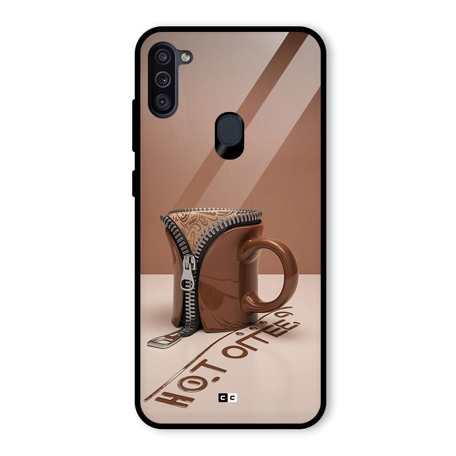 Hot Coffee Glass Back Case for Galaxy M11
