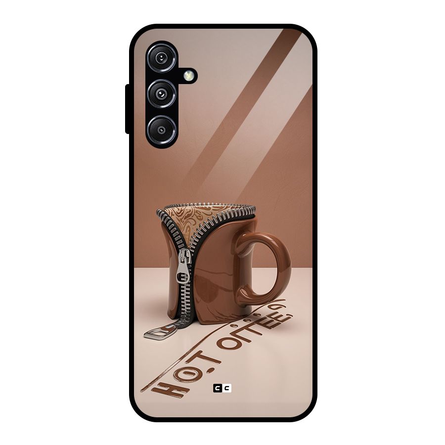 Hot Coffee Glass Back Case for Galaxy M34 5G