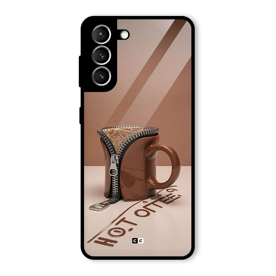 Hot Coffee Glass Back Case for Galaxy S21 5G